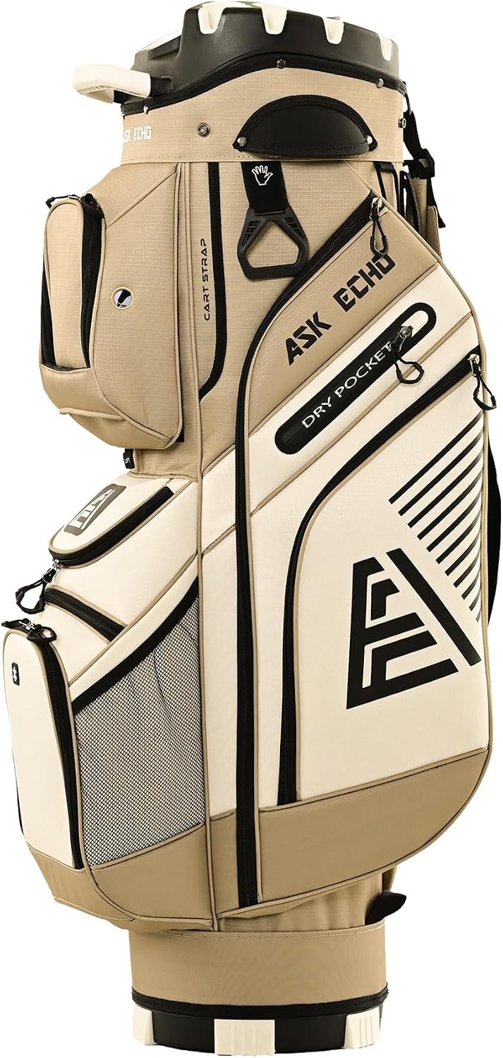 ASK ECHO T-Lock 3.0 Golf Cart Bag, Quiet 14-Way Full-Length Divider