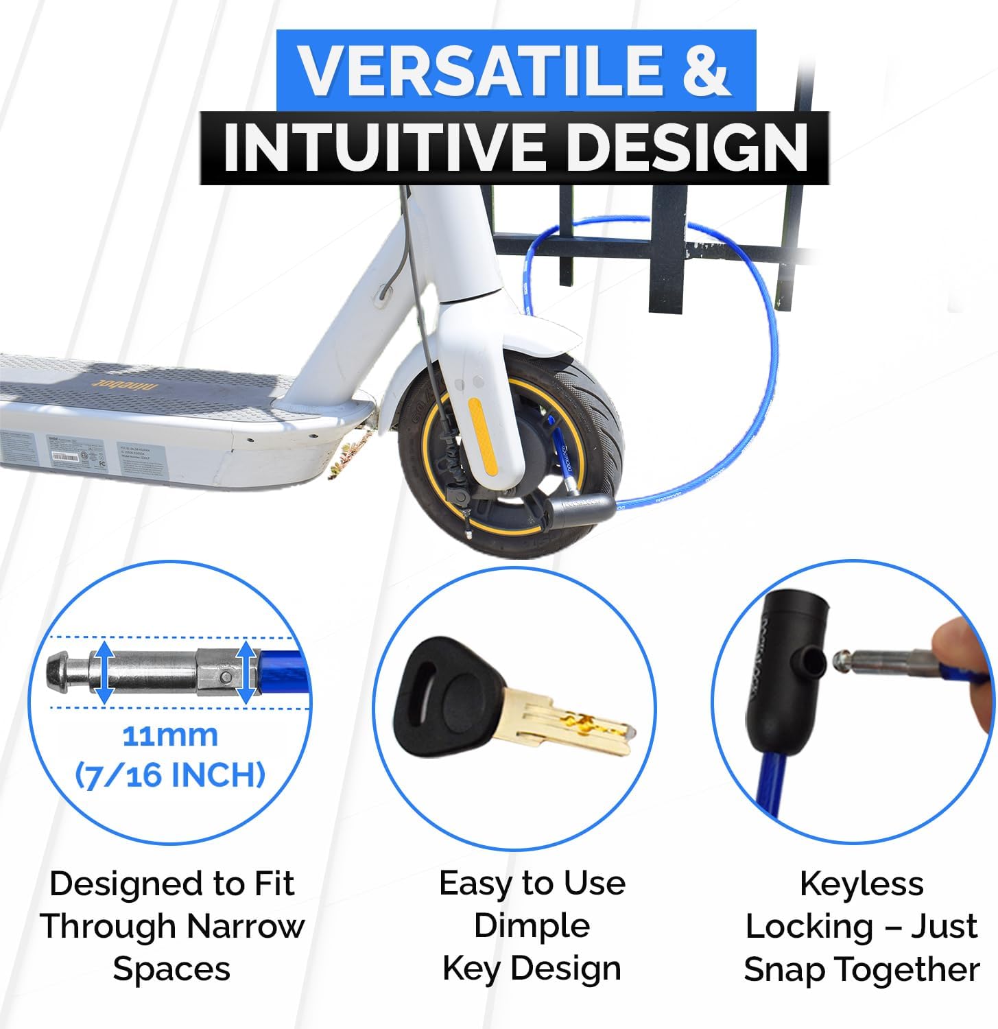 DocksLocks Security Cable Lock (5' to 25’ Lengths) with Keys