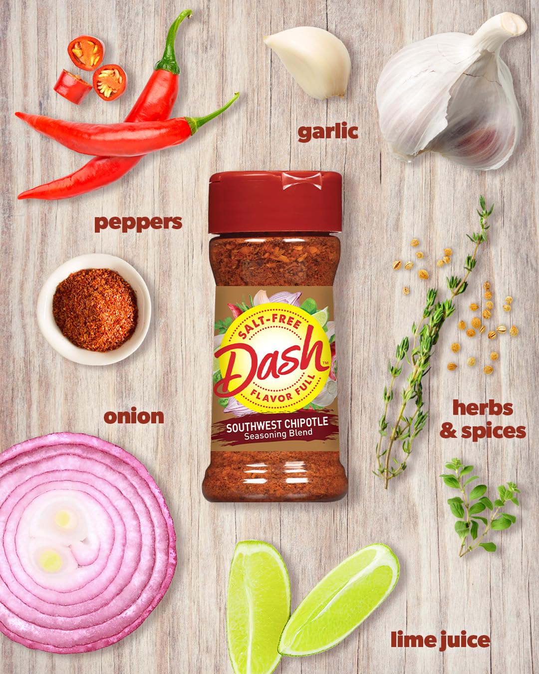 Dash Salt-Free Seasoning Blend, Everything But The Salt Seasoning Blend, 2.6 Ounce