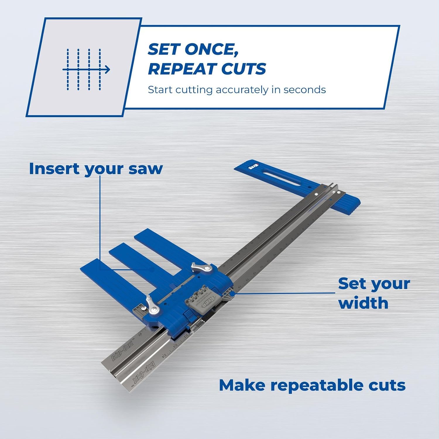 Kreg KMA2685 Rip-Cut Circular Saw Guide - Cutting Tool - Guide is Best for Regular (Side-Blade) Circular Saw - Ensure Compatibility Before Use - Woodworking Tools for Home Improvement