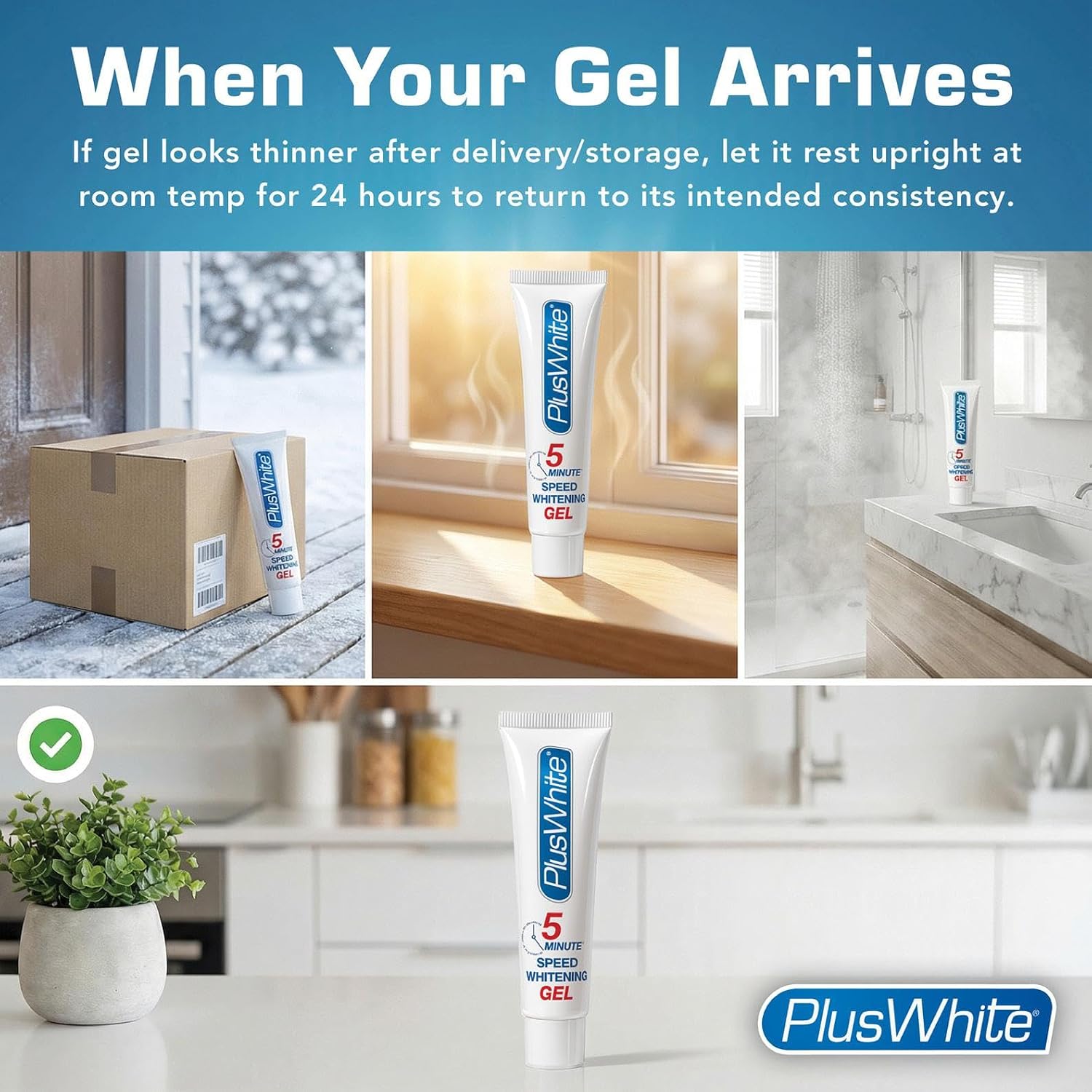 Plus White Speed Whitening Gel, 5 MinuteTeeth Whitening (2 oz) | Professional Grade, Dentist Approved Hydrogen Peroxide Ingredient, Removes Stains Fast, At Home Teeth Whitening Gel Treatment