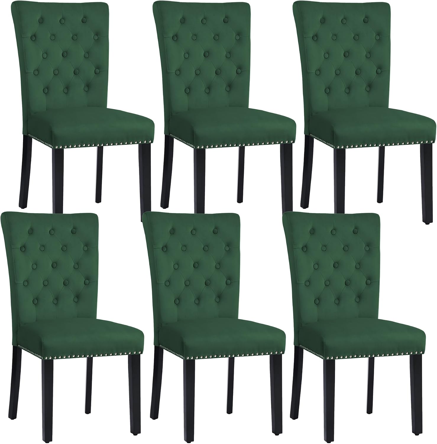 adochr Velvet Dining Chairs Set of 2, Parsons Kitchen Chair, Blue