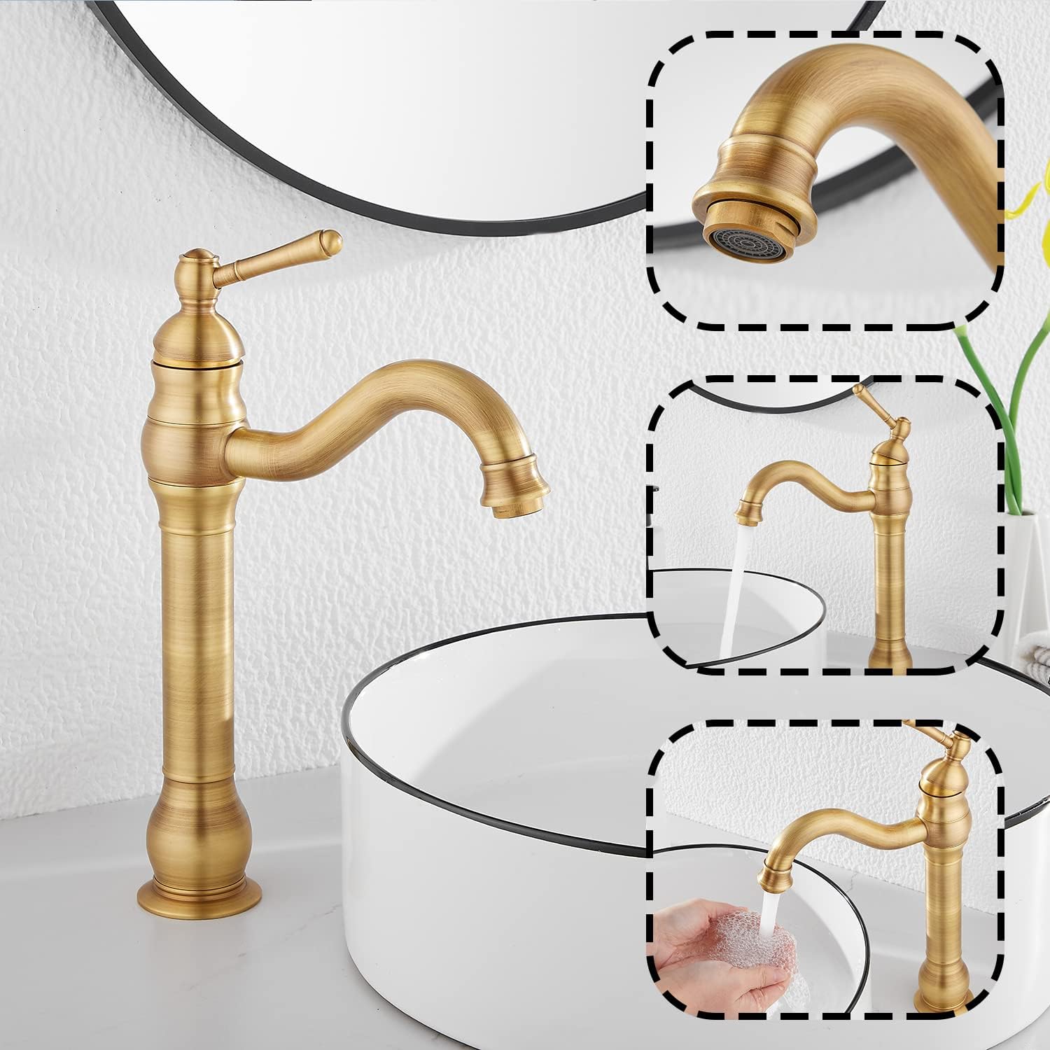 Oil Rubbed Bronze Bathroom Faucet Single Handle One Hole