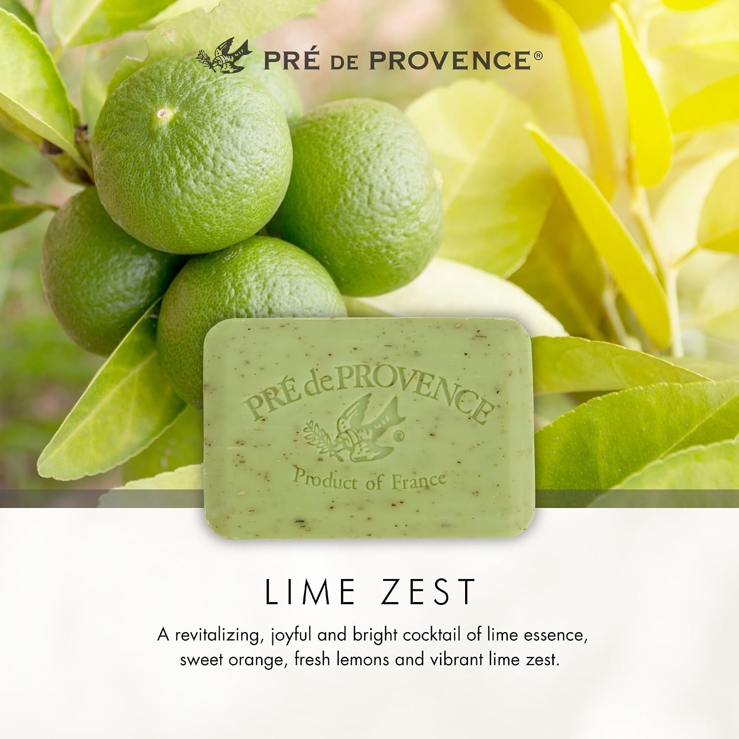 Pre de Provence Artisanal Soap Bar, Natural French Skincare, Enriched with Organic Shea Butter, Quad Milled for Rich, Smooth & Moisturizing Lather, Linden, 5.3 Ounce