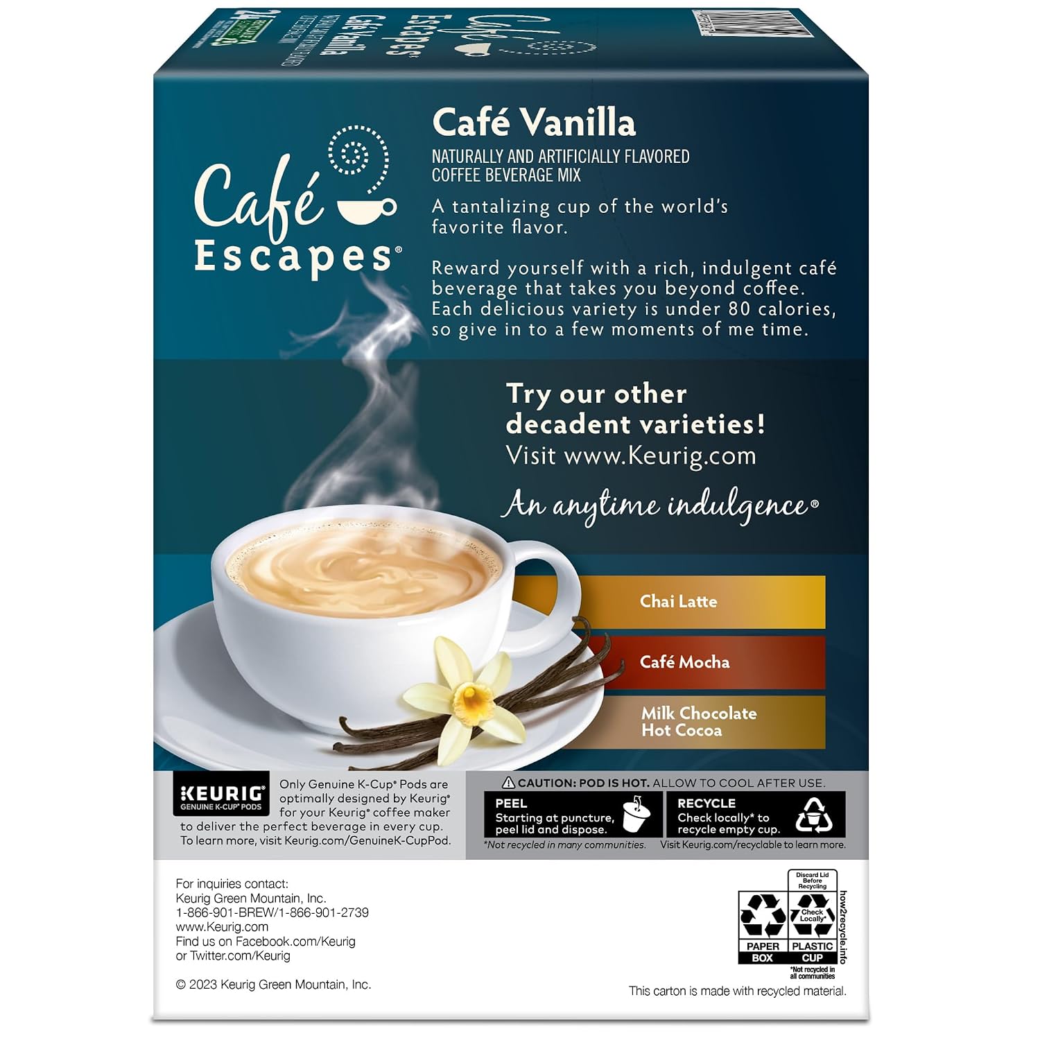 Cafe Escapes Milk Chocolate Hot Cocoa Keurig Single-Serve K-Cup Pods, 96 Count