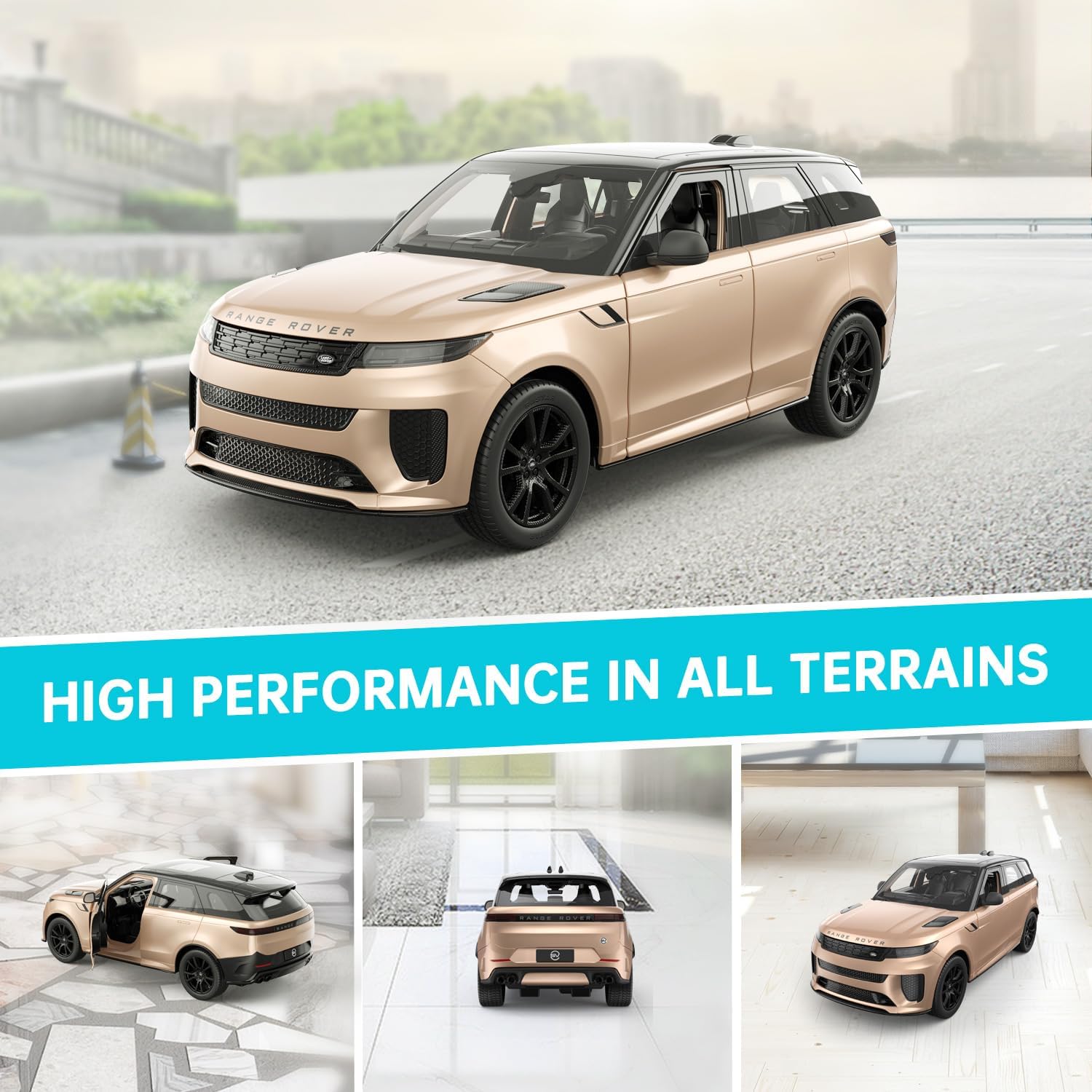 RASTAR Land Rover Defender RC Car, 1/14 Land Rover Remote Control Toy Model Car, Doors Opened by Manual– Green