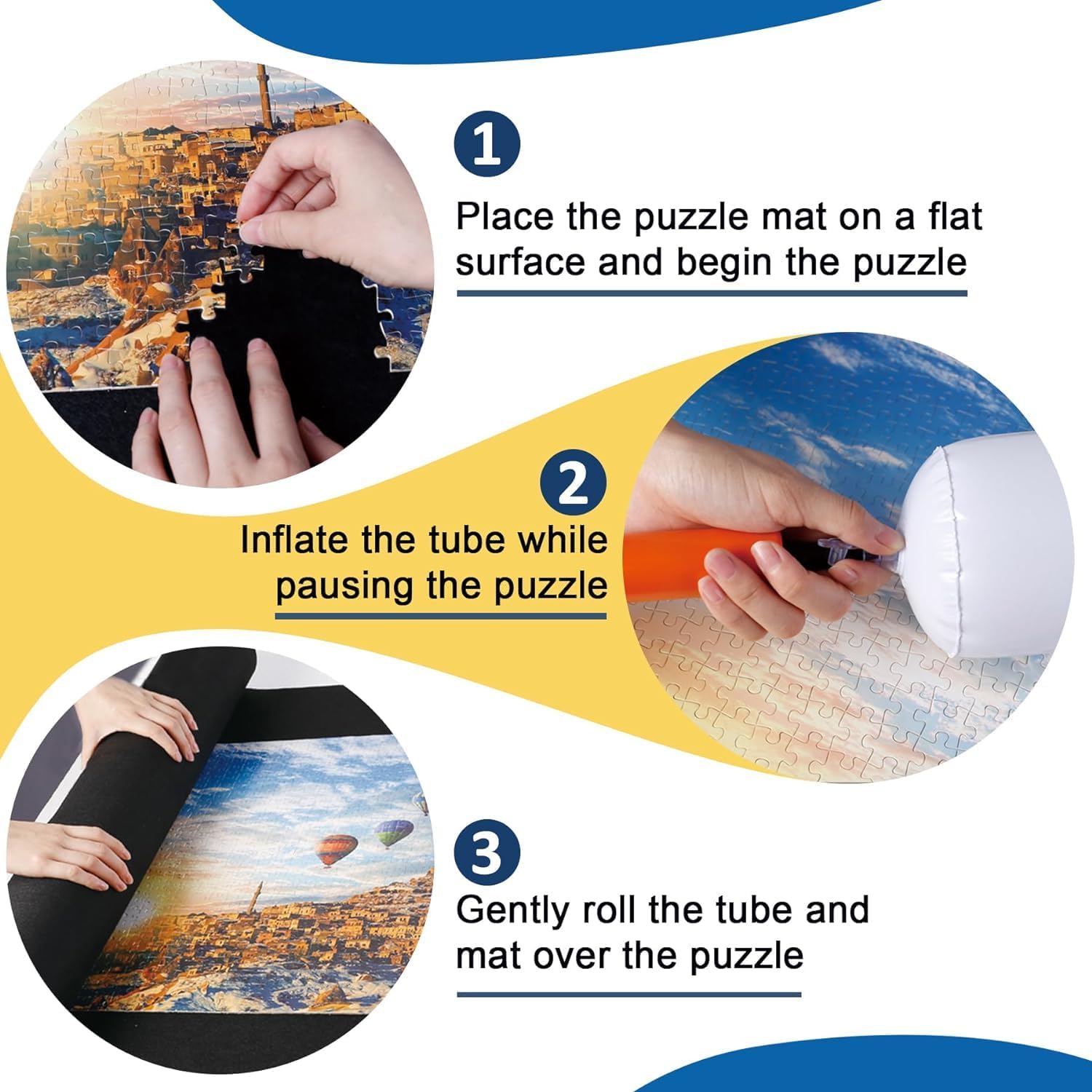 Puzzle Mat Roll Up Puzzles Board for Jigsaw Up to 2000, 1500, 1000