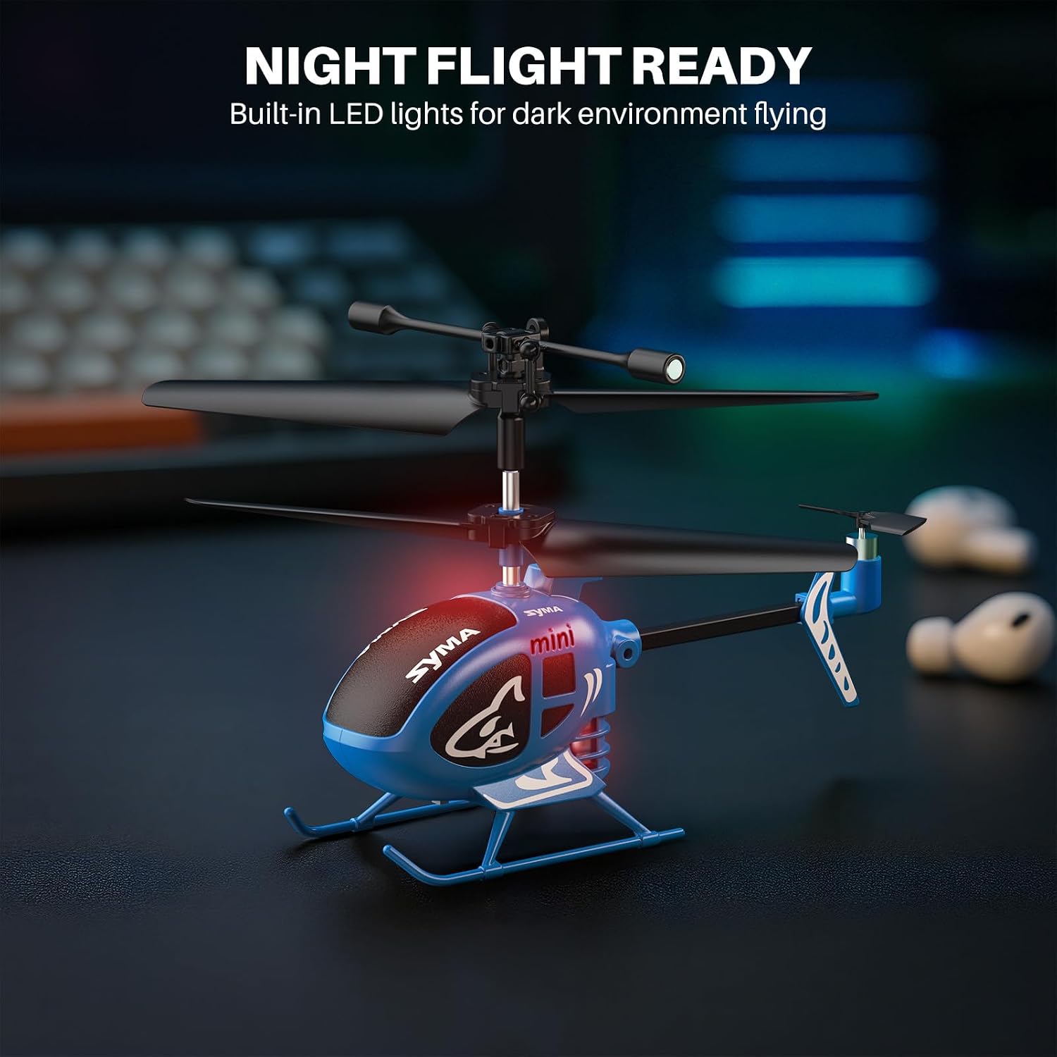 SYMA S100 Mini RC Helicopter for Kids, Indoor Flying, Altitude Hold, Black