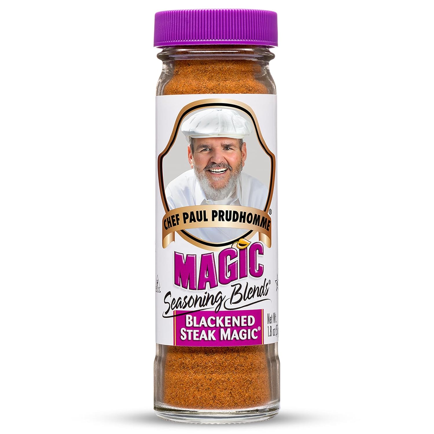 Chef Paul Magic Seasoning Blends Blackened Steak Magic | Bold Flavor for Steak & Beef | Gluten-Free Seasoning for Grilling, Roasting & BBQ | Spice Blend with Garlic & Chili | 20 oz (Pack of 1)