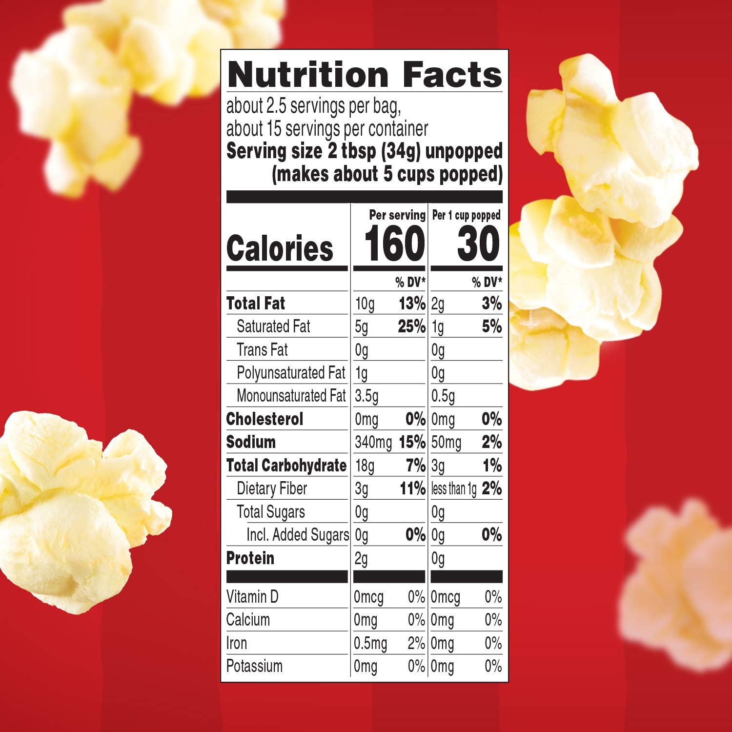 Orville Redenbacher’s Popcorn, Movie Theater Butter Flavor, 3 oz., 6-ct