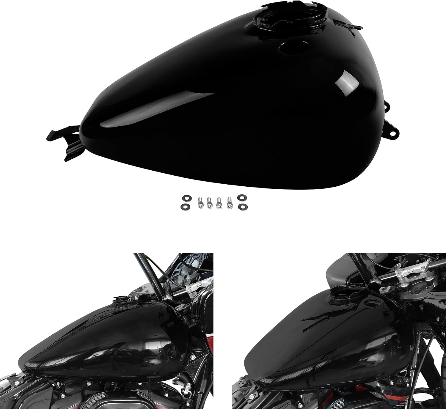 SLMOTO 3.4 Gallon Motorcycle Gas Tank W/Cap Fit For Honda Rebel 250 CMX250