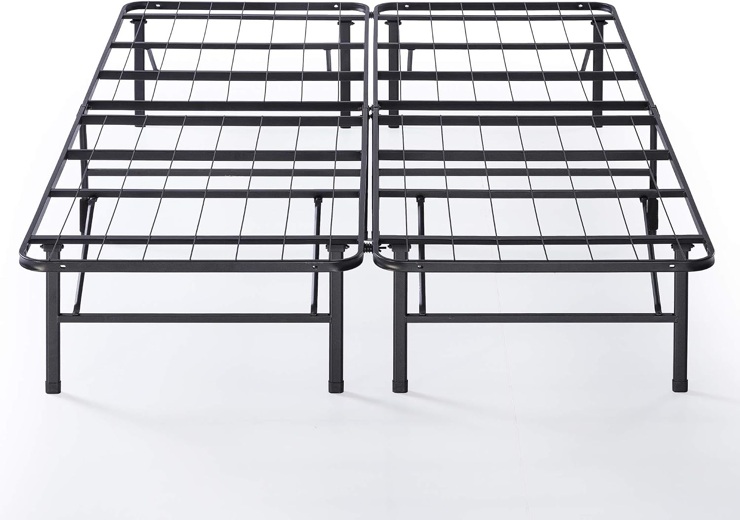 Zinus SmartBase Tool-Free Assembly Mattress Foundation, 14 Inch Metal Platform Bed Frame, No Box Spring Needed, Sturdy Steel Frame, Underbed Storage, Black, Queen