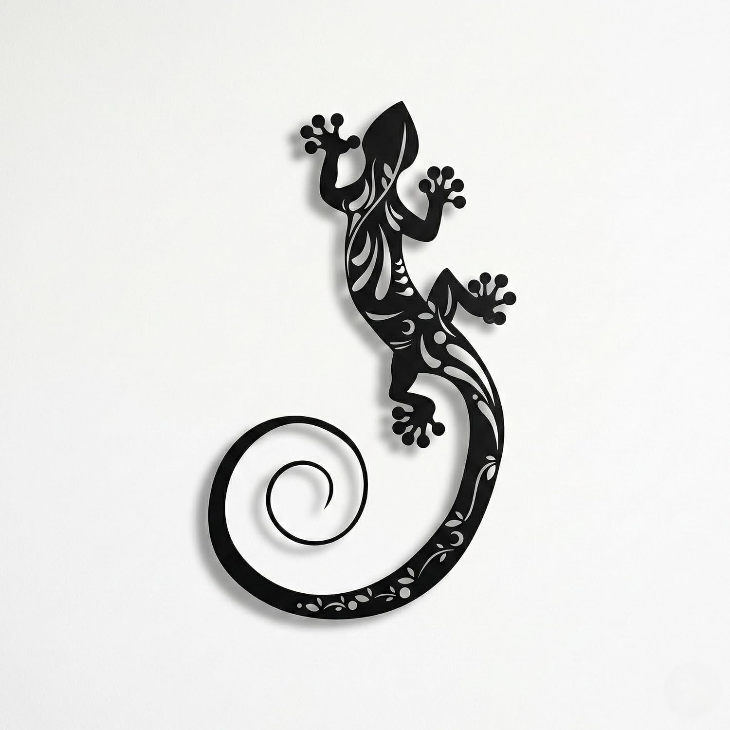 DEKADRON Metal Wall Art - Lizard Wall Silhouette Metal Wall Decor for Home Office Bedroom Living Room Decoration (14" W x 24" H/36x61cm)