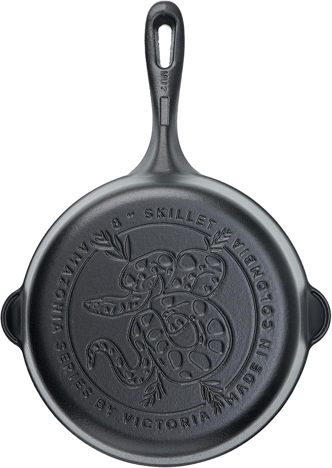 Victoria 10-Inch Cast Iron Skillet, Pre-Seasoned Cast-Iron Frying Pan with Long Handle, Made in Colombia | Pan with Long Handle, Made in Colombia