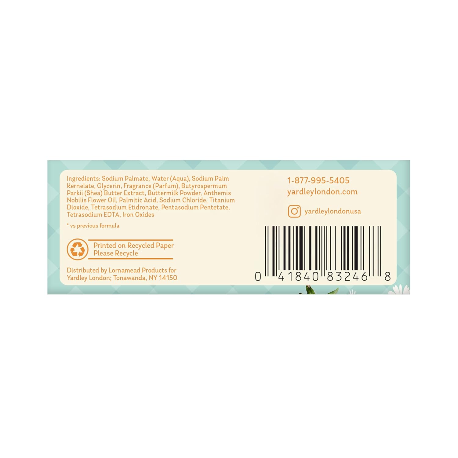 Yardley Oatmeal and Almond Bar Soap, Oatmeal & Almond, 4 Ounce