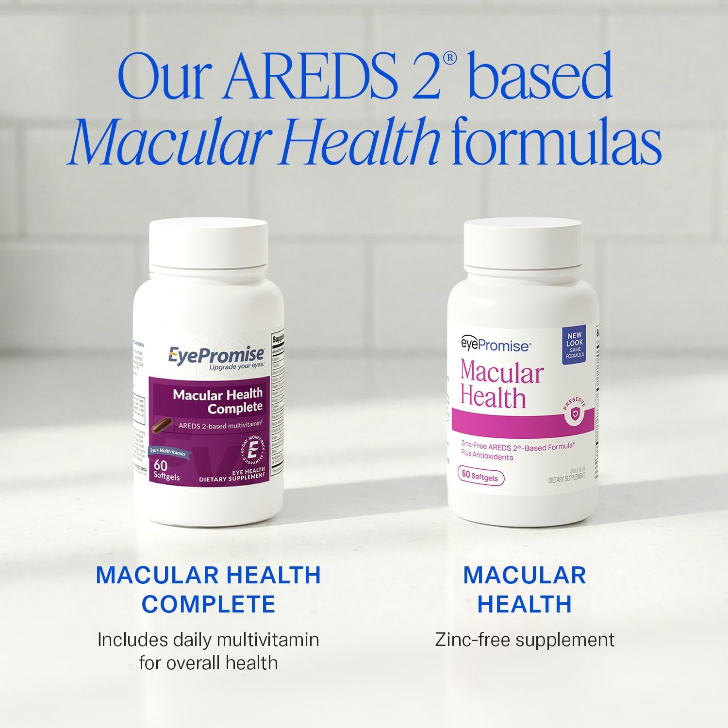 EyePromise Macular Health Eye Vitamins - 60 Softgels, 30-Day Supply | Zinc-Free Eye Health Supplements for Macular Support with Omega 3, Fish Oil