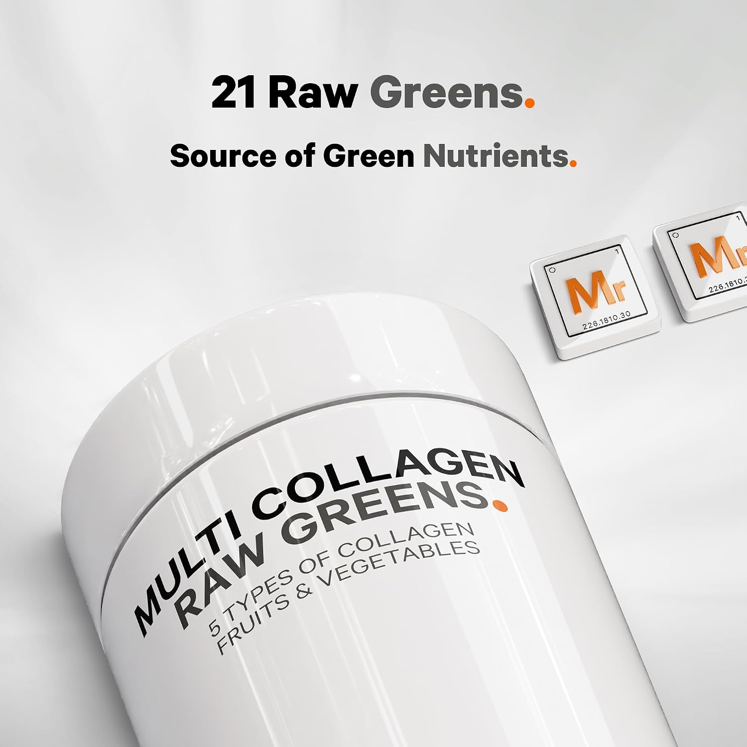 Codeage Multi Collagen Protein + Organic Raw Greens Superfood Capsules Supplement, 21 Fruits & Veggies, Grass-Fed Hydrolyzed Collagen Peptides