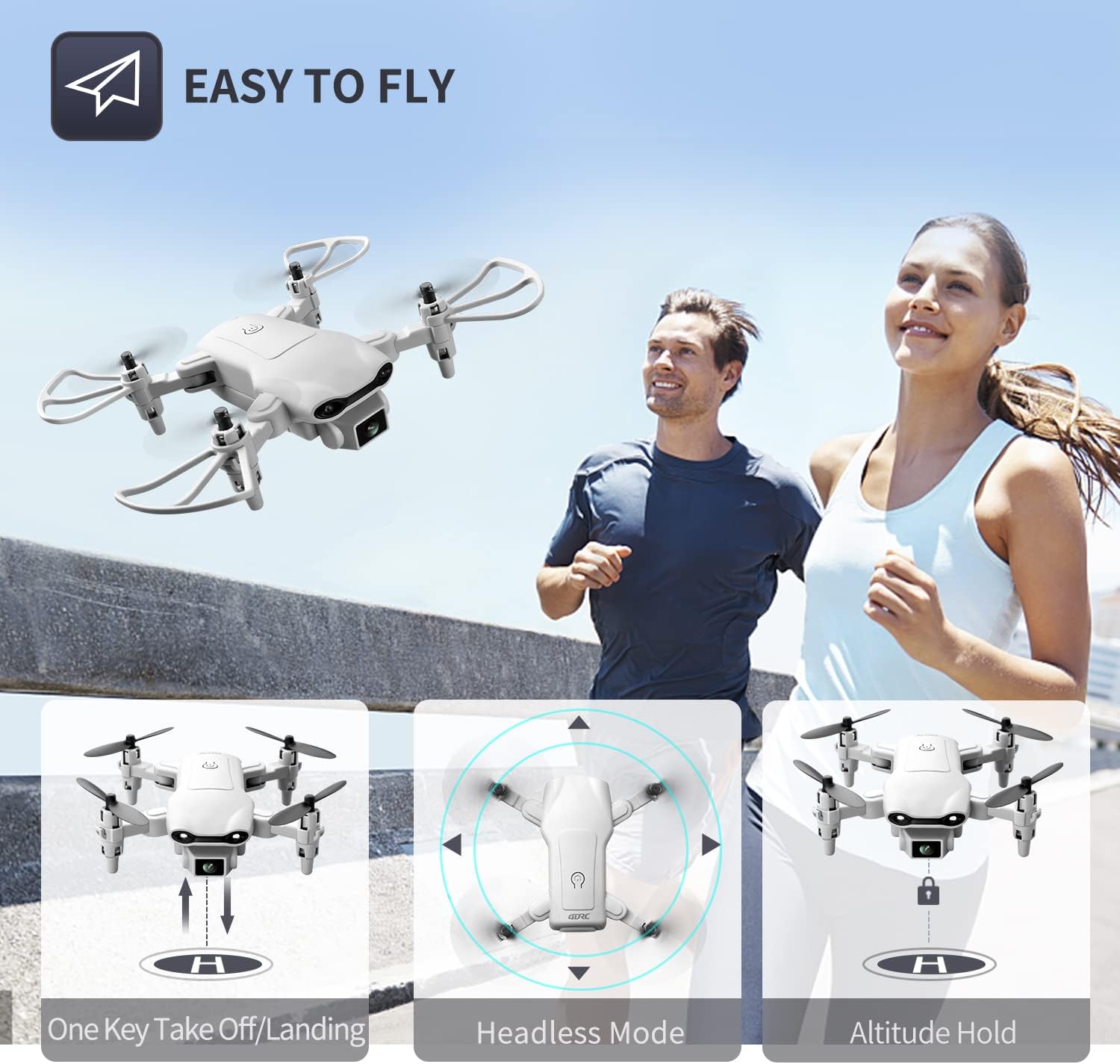 4DV9 Mini Drone with 1080P HD Camera for Kids Live Video RC Quadcopter for Adults Beginners Toys Gifts, Altitude Hold, Waypoints Functions