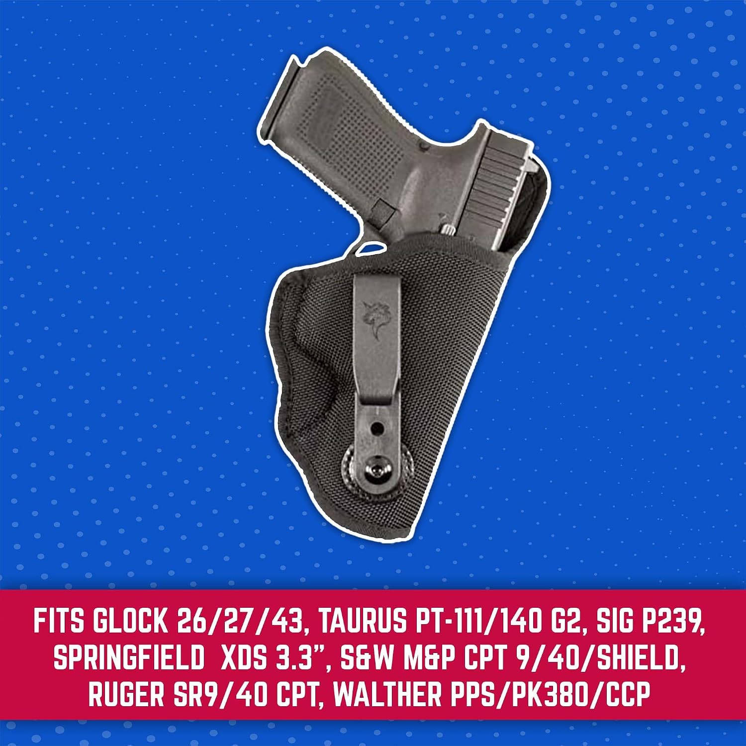 Desantis Variable 87 IWB Holster - Fits Glock 26/27/43 & More - Right Hand