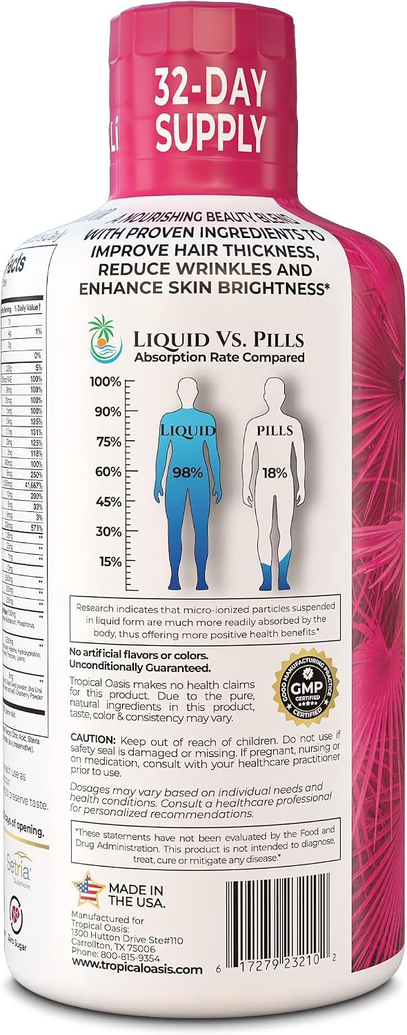 Premium Liquid Multivitamin for Women | Sugar Free Women’s Multivitamin | 100+ Vitamins, Minerals & Herbs Promote Anti-Aging, Heart, Brain & Bone Health |98% Absorption Rate | Non-GMO | 32 Serv