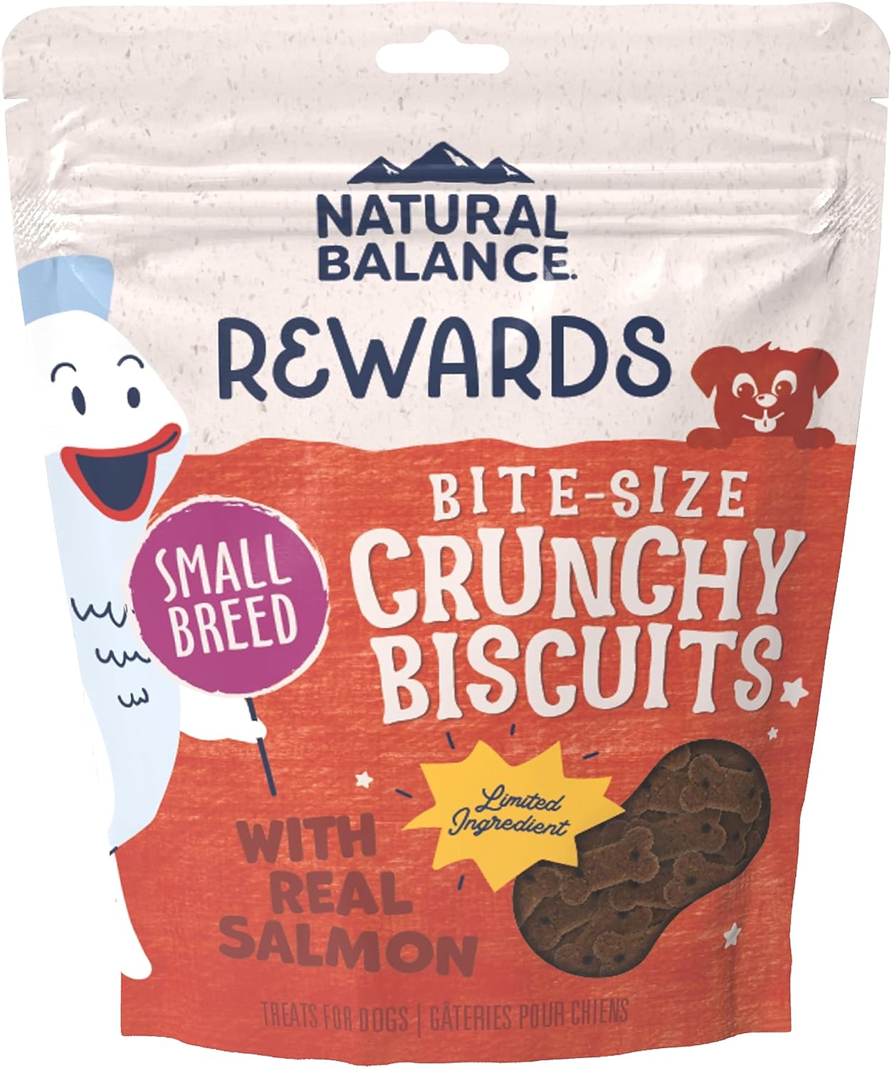 Natural Balance Limited Ingredient Rewards Crunchy Biscuits, Bite-Size Grain-Free Dog Treats for Small-Breed Dogs, Made with Real Venison, 8 Ounce (Pack of 1)