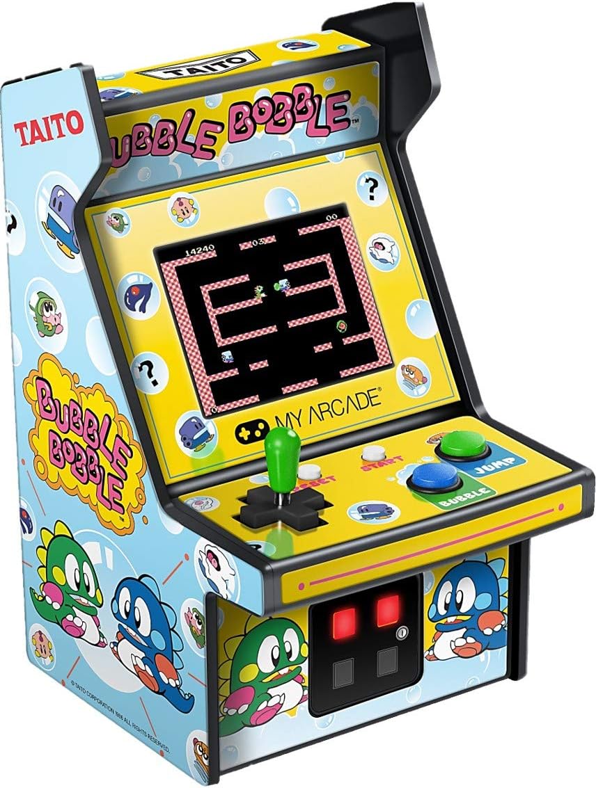 My Arcade Micro Player Mini Arcade Machine: Galaga Video Game, Fully Playable, 6.75 Inch Collectible, Color Display, Speaker, Volume Buttons, Headphone Jack - Electronic Games