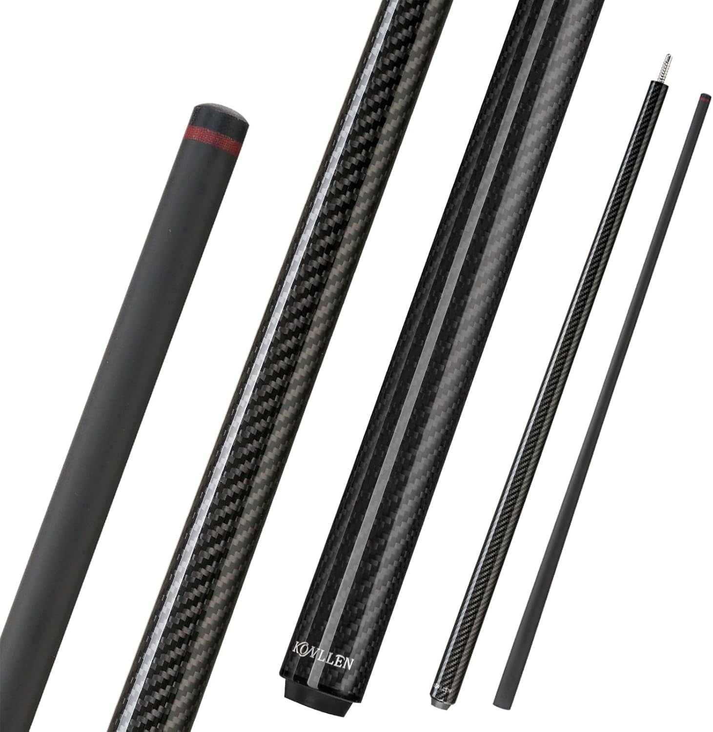 KONLLEN Carbon Fiber Break Cue, 58-Inch Pool Stick, 13mm Tip | Carbon shaft, 2-piece design, firm tip setup, built for dedicated break shots