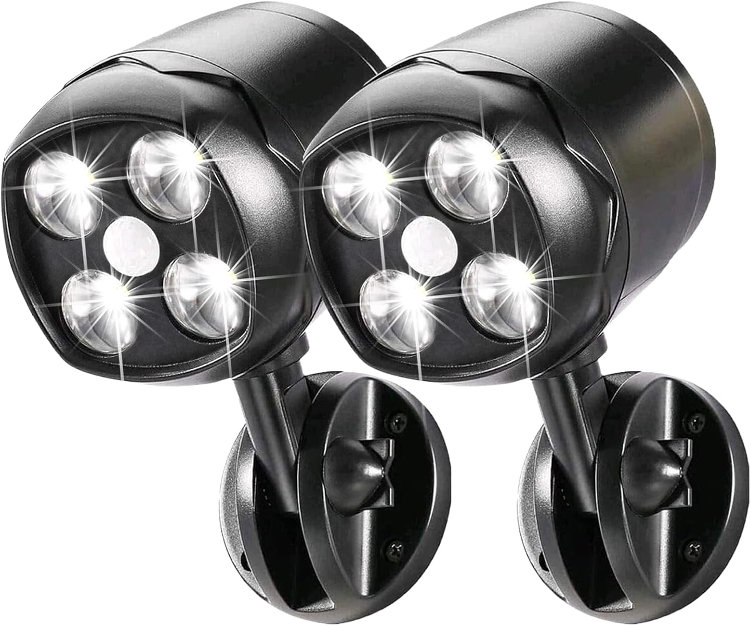 Battery Powered Outdoor Motion Sensor Light, 600LM 6000K Waterproof Wide-Angle Detection Auto On/Off LED Security Light for Garage, Yard, Front Door