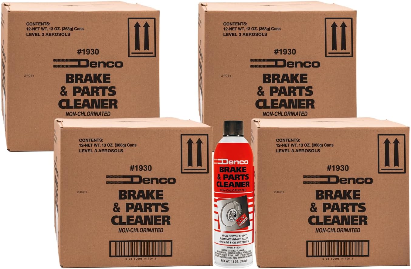 Denco 1930 Brake & Parts Cleaner, Non-Chlorinated, 13oz, 12-Pack