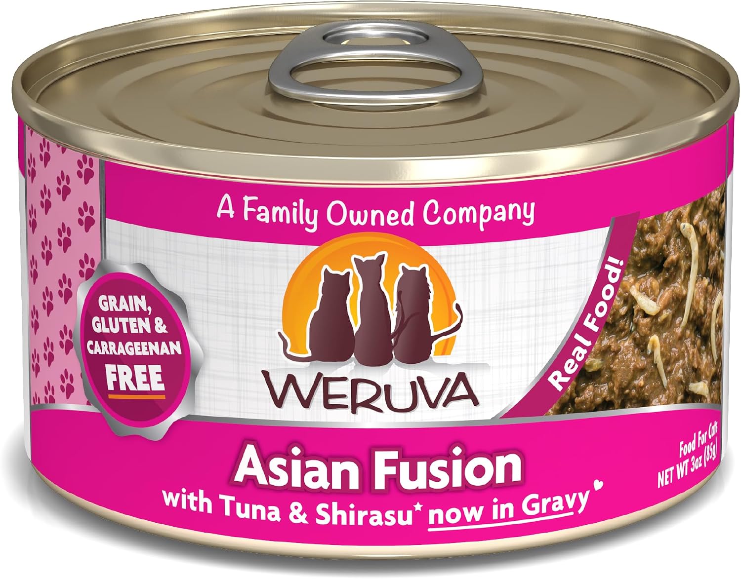 Weruva Classic Cat Food, Paw Lickin’ Chicken with Chicken Breast in Gravy, 3oz Can (Pack of 24)