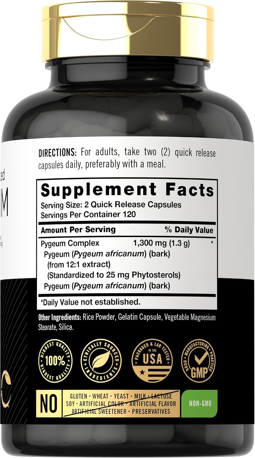 Carlyle Pygeum Supplement | 240 Capsules | with Africanum Bark Extract