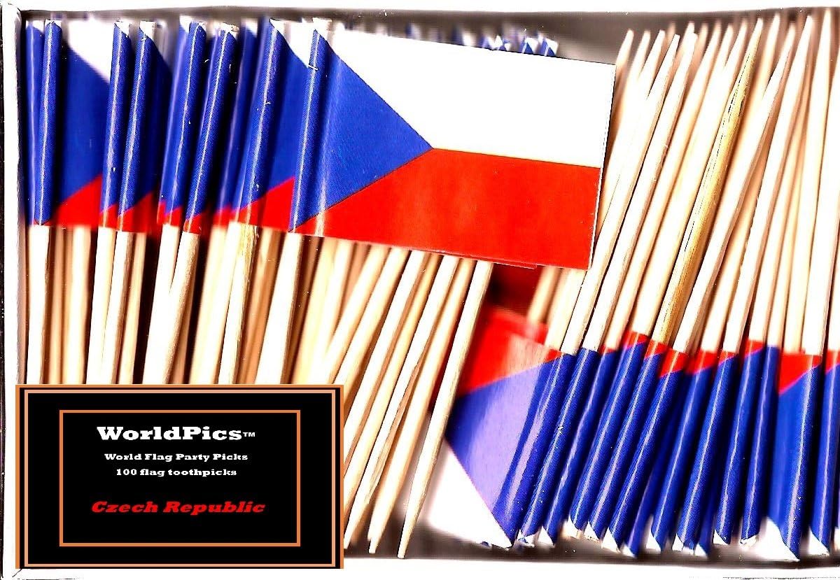 One Box of 100 Nicaragua Toothpick Flags, 100 Small Mini International Flag Cupcake Toothpicks or Cocktail Picks