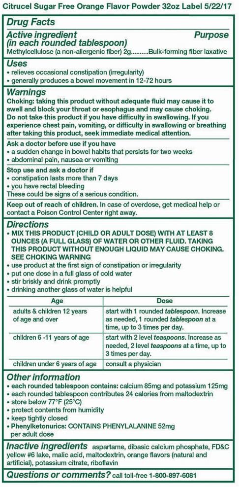 Citrucel Powder Fiber Therapy for Occasional Constipation Relief, 32 oz | Sugar Free