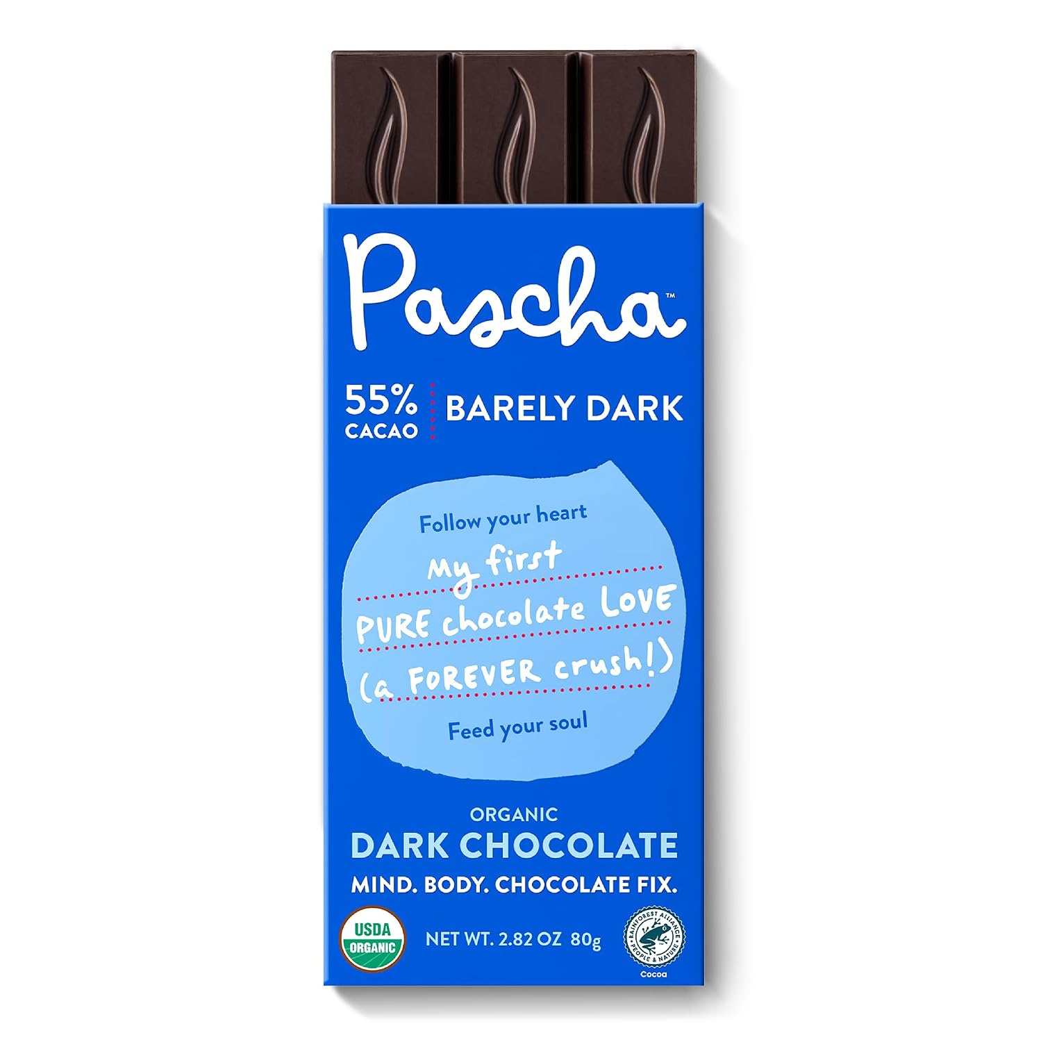 Pascha 85% Cacao Dark Chocolate Bars - Organic, Vegan, 10 Count | Pascha 85% Organic Vegan Dairy Free Dark Chocolate Bars, 10 Count