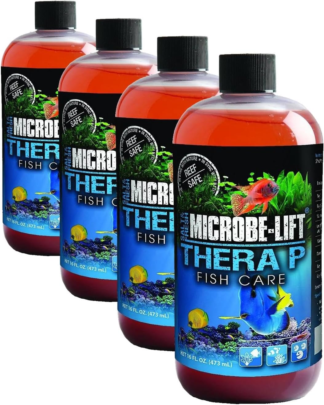 MICROBE-LIFT THERAPH16 TheraP Fish Care Treatment for Freshwater and Saltwater Home Aquariums and Tanks, 16 Ounces