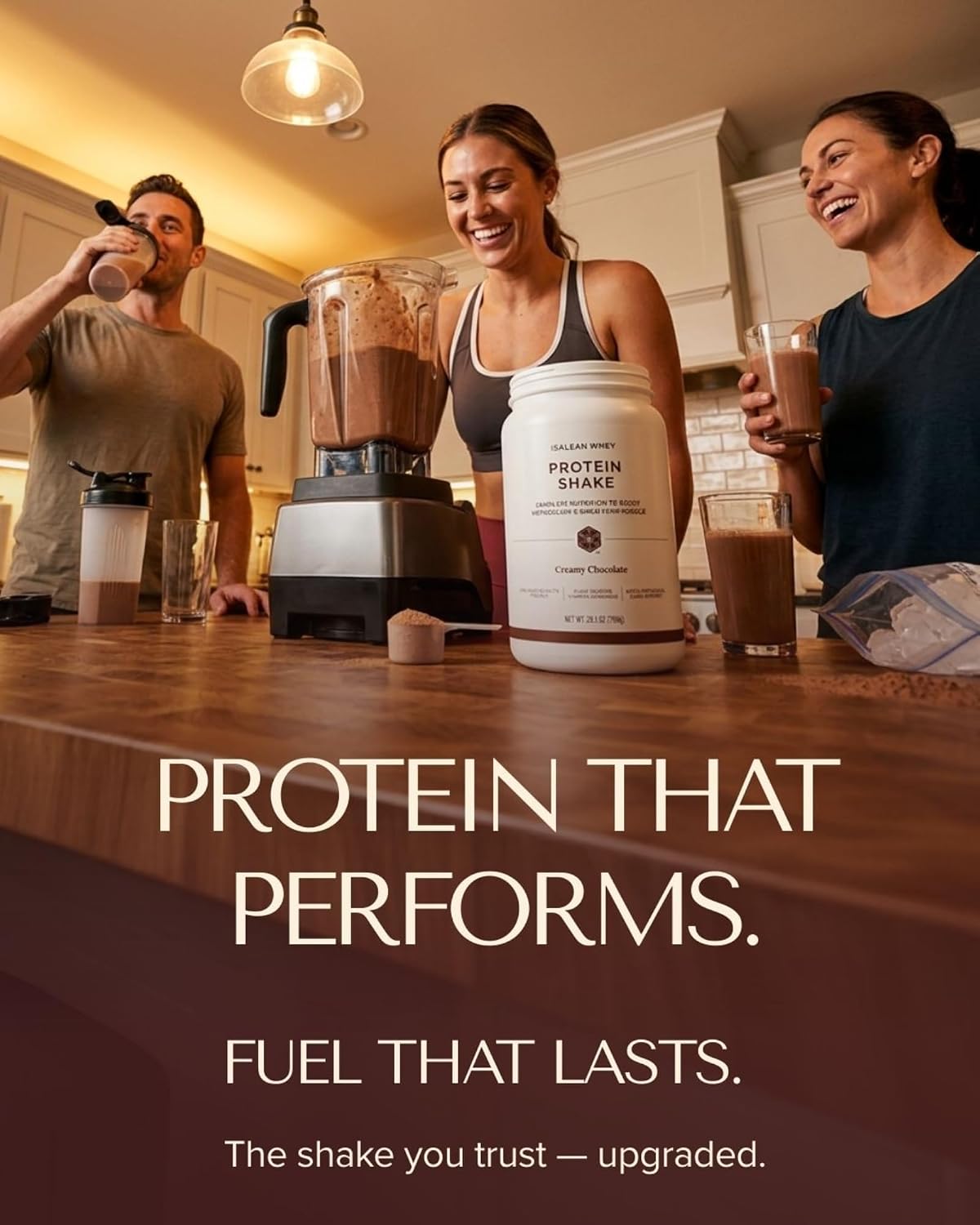 IsaLean Protein Shake - Complete Nutrition for Maintaining Healthy Weight & Lean Muscle Growth Enhanced with MCT Oil - 24 Vitamins & Minerals - 28.1 oz - 14 Meal Canister - Creamy Chocolate