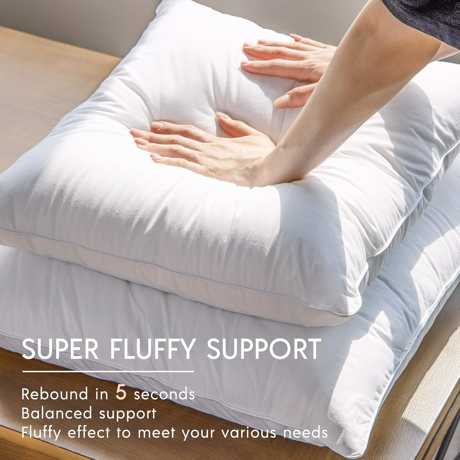 Phantoscope Throw Pillow Insert with 100% Cotton Cover, 26x26 Inch, 1 Pack