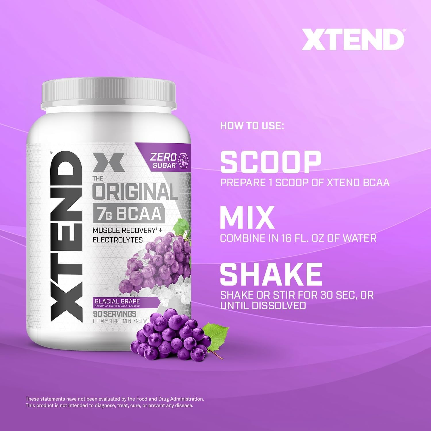 Xtend Original BCAA Powder, 7g BCAAs and 2.5g L-Glutamine for Muscle Recovery Hydration and Lean Muscle, Sugar Free Intra and Post Workout Drink with Electrolytes, Watermelon Explosion, 30 Servings