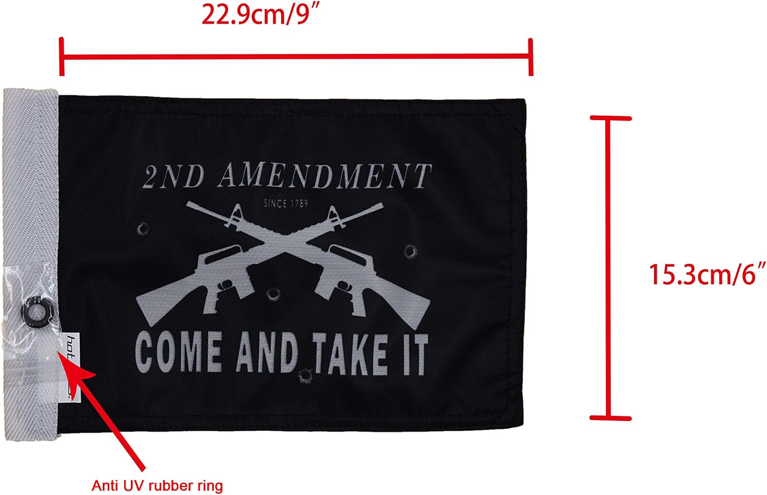 Motorcycle Flag 6 x 9 Or 10 x 15 Inch (6"X9", USA)