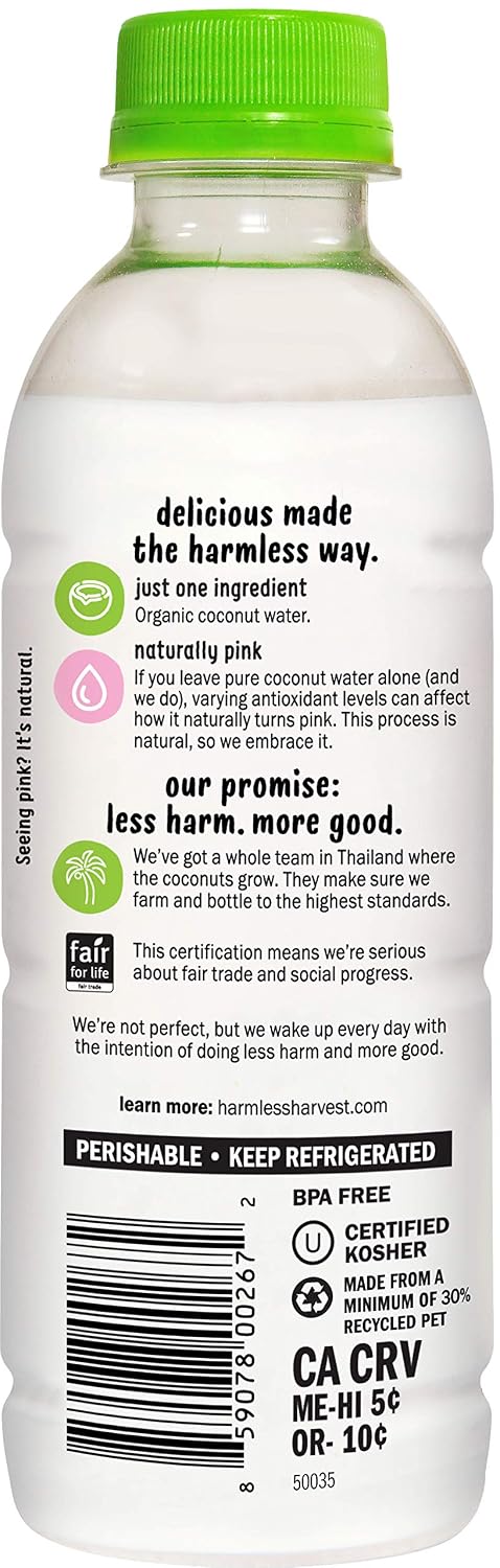 Harmless Harvest Organic Coconut Water, 32 Oz Bottle