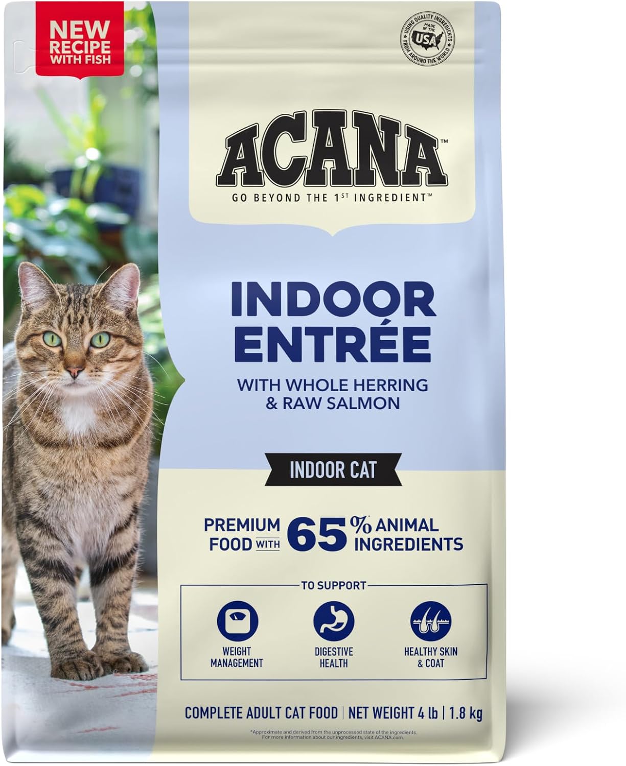 ACANA Dry Cat Food for Indoor Cats Indoor Entrée Chicken Turkey 4lb Bag