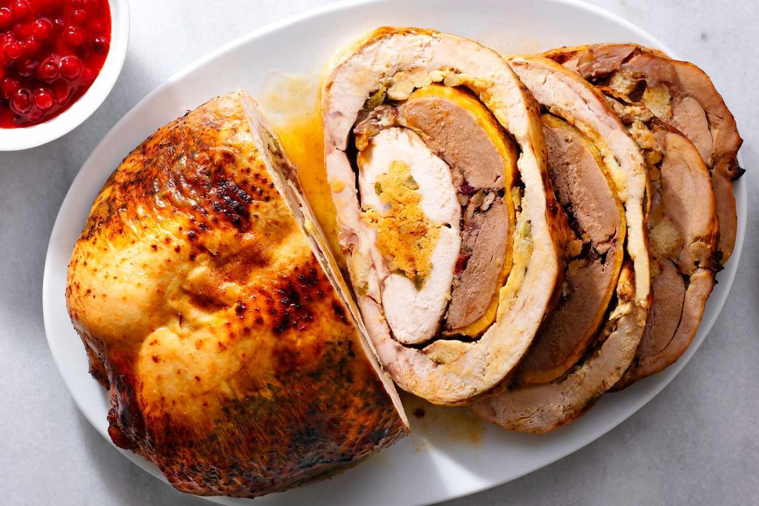 Creole Food Turducken (Seafood Jambalaya Stuffing