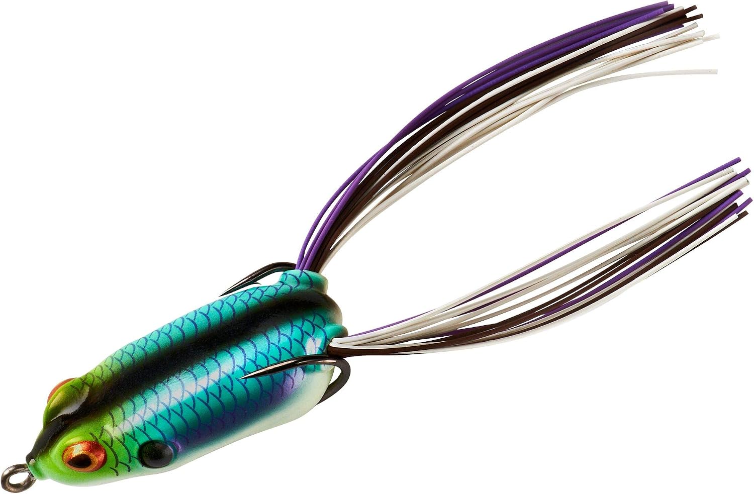Booyah Pad Crasher Jr Topwater Bass Fishing Hollow Body Frog Lure with Weedless Hooks