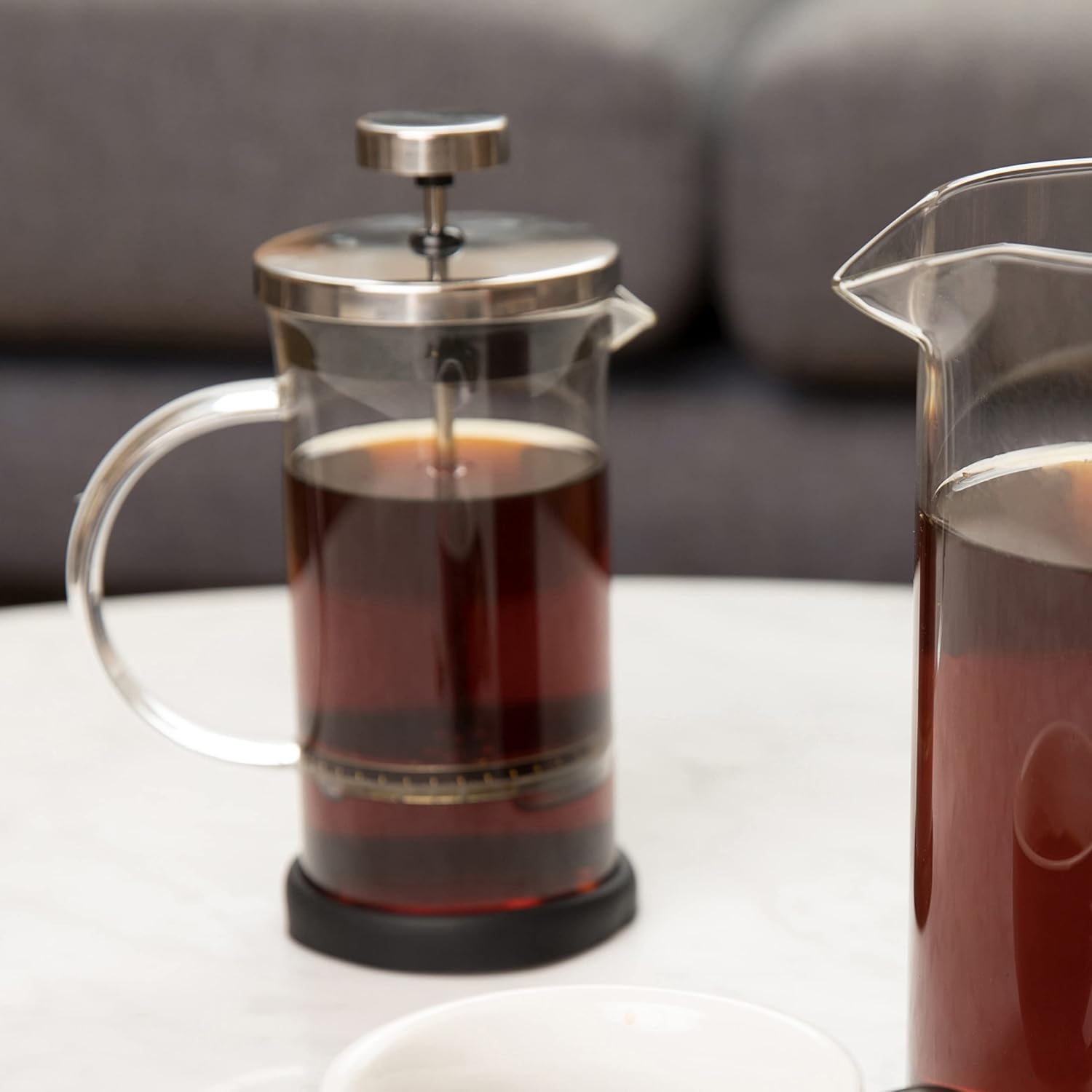 Bruntmor Spare Carafe for French Press, 34 oz French Press replacement Glass, Fire hardened Borosilicate Beaker, 34 ounce