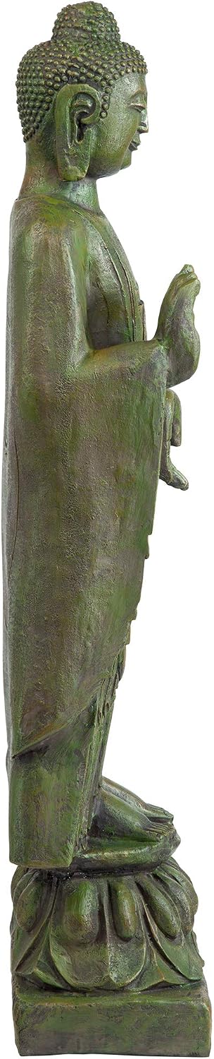 Design Toscano Jolly Hotei Laughing Man Asian Decor Indoor/Outdoor Garden Statue, 26 inches tall, Cast Stone Resin, Two Tone Stone Finish