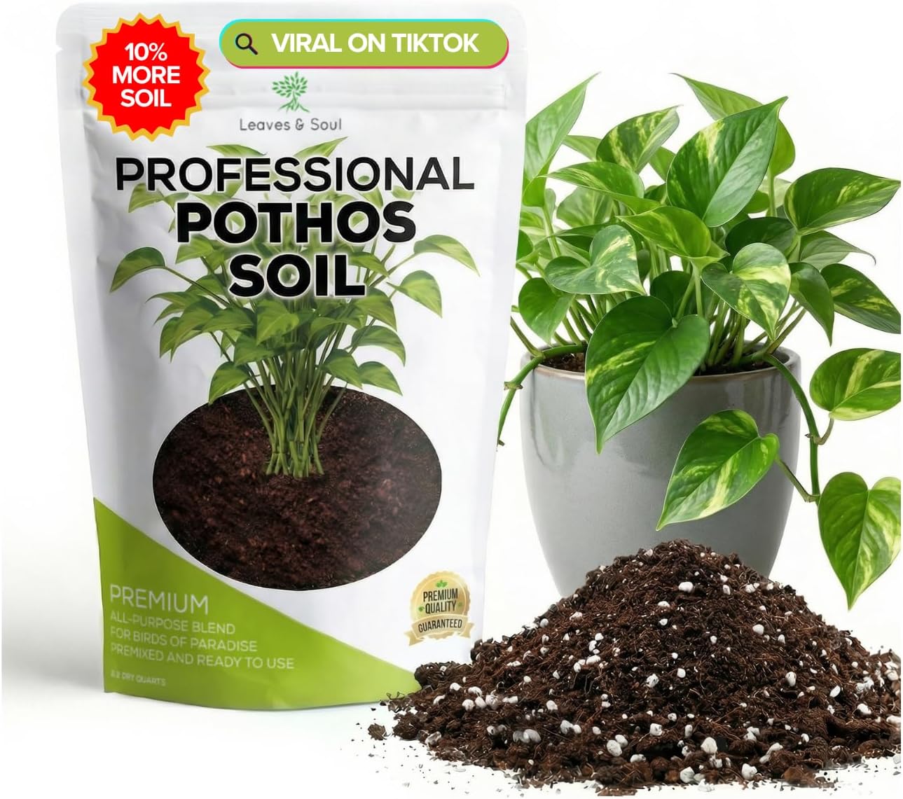 Professional Bonsai Soil Mix Ready to Use | Large 2.2 Quarts, Premium Potting Soil for Bonsai Trees