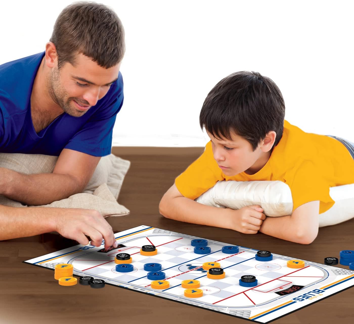 MasterPieces Officially licensed NHL League-NHL Checkers Board Game for Families and Kids ages 6 and Up