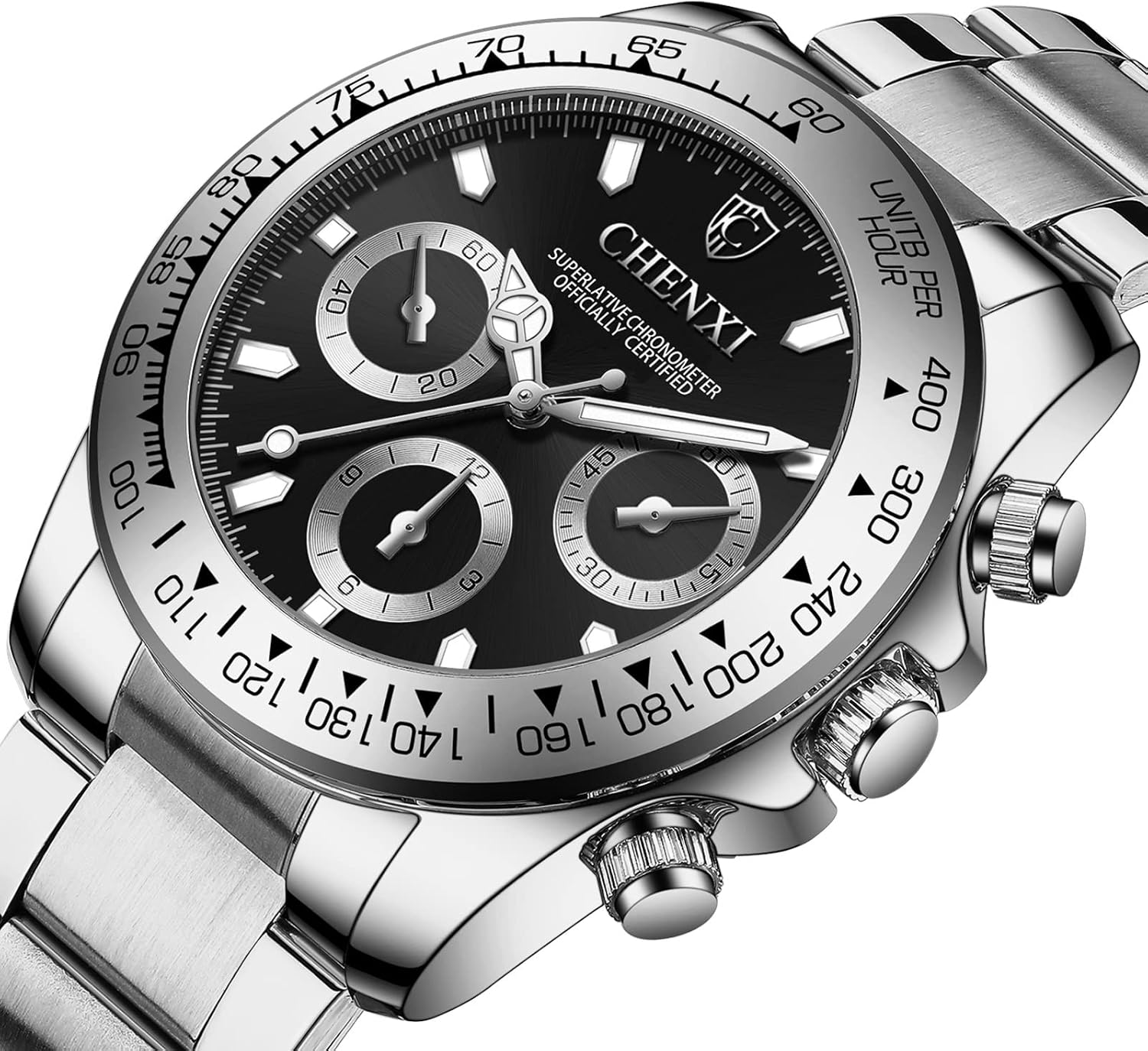 DREAMING Q&P Fq-005 Classic Style Gold Stainless Steel Mens Wrist Watches with Crystals for Man