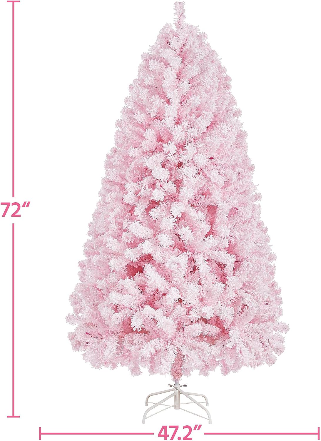 Yaheetech 7.5ft Pre-Lit Snow Flocked Artificial Christmas Tree, 550 Lights
