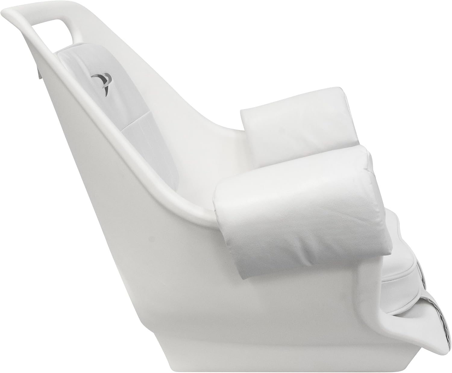 Wise 8WD007-3-710 Offshore Series Deluxe Pilot Chair Cushions with Armrests - White | Roto-molded marine plastic frame, 28 oz vinyl